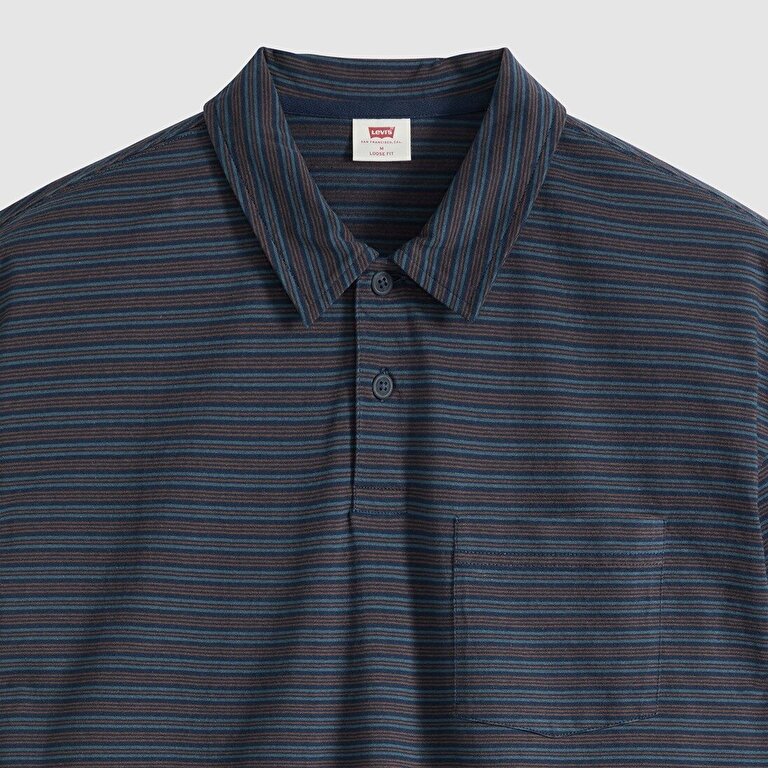 Finn Boxy Pocket Lacivert Polo Tişört
