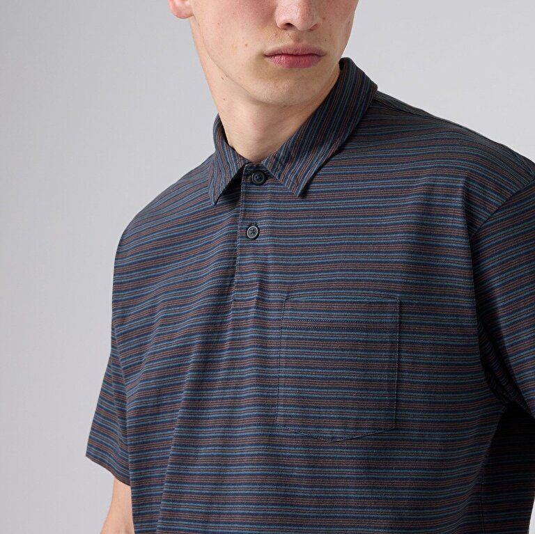 Finn Boxy Pocket Lacivert Polo Tişört