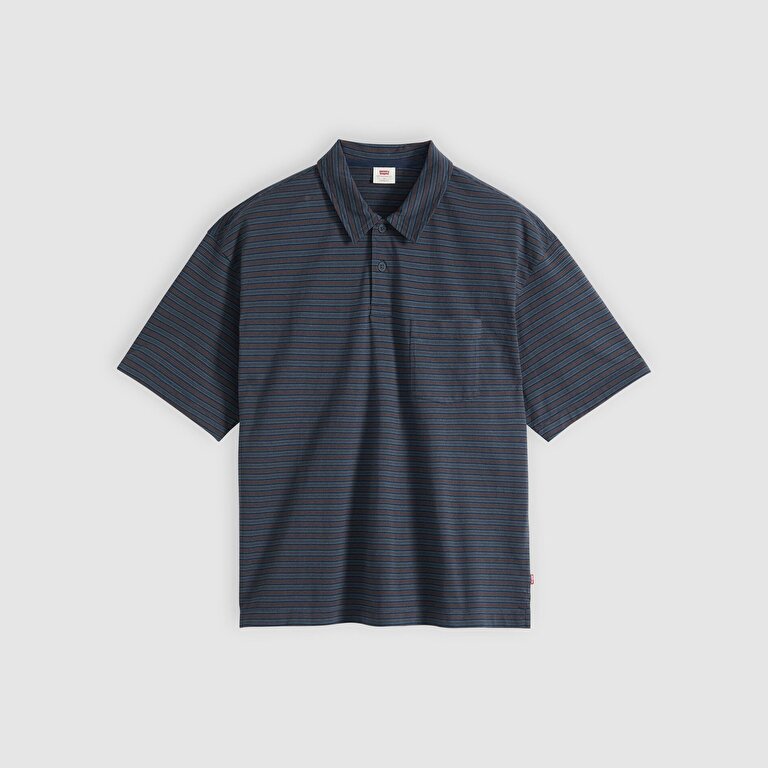 Finn Boxy Pocket Lacivert Polo Tişört
