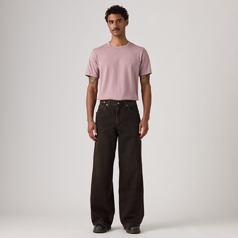 Twisted Baggy Wide Leg Erkek Jean Pantolon - Midnight Twist