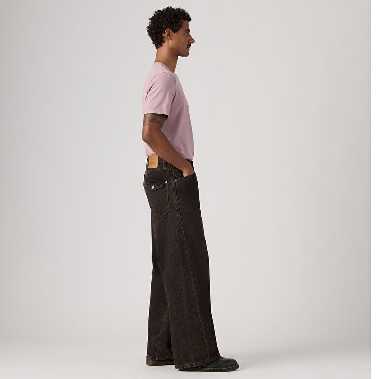 Twisted Baggy Wide Leg Erkek Jean Pantolon - Midnight Twist