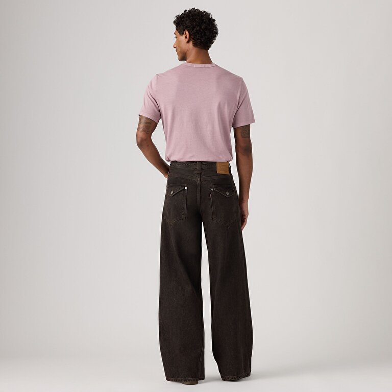 Twisted Baggy Wide Leg Erkek Jean Pantolon - Midnight Twist