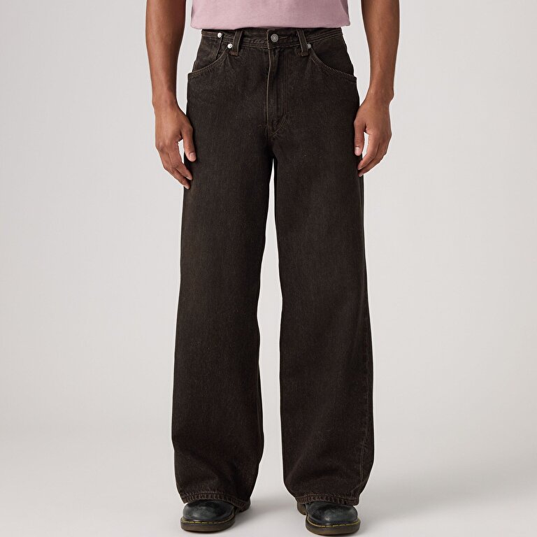 Twisted Baggy Wide Leg Erkek Jean Pantolon - Midnight Twist