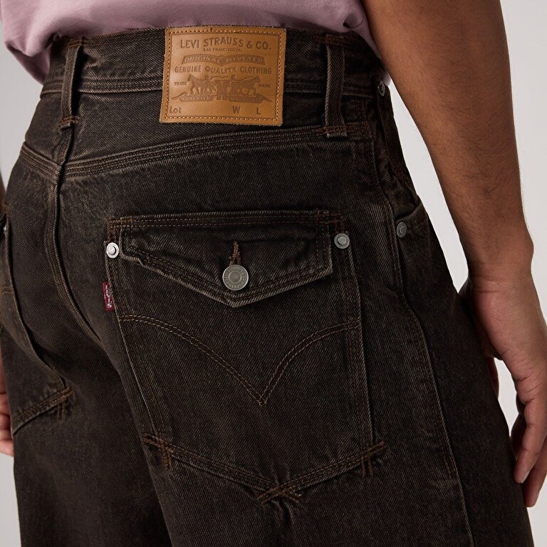 Twisted Baggy Wide Leg Erkek Jean Pantolon - Midnight Twist