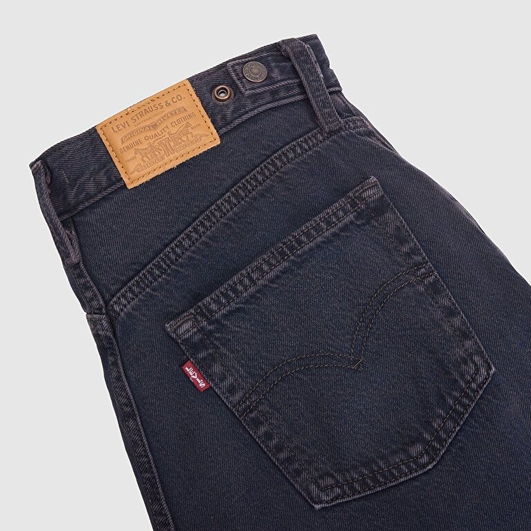 Cinch Wide Leg Lightweight Kadın Jean Pantolon - Dark Humor