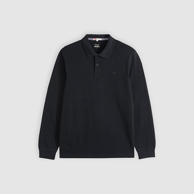 Original Uzun Kollu Siyah Polo Tişört