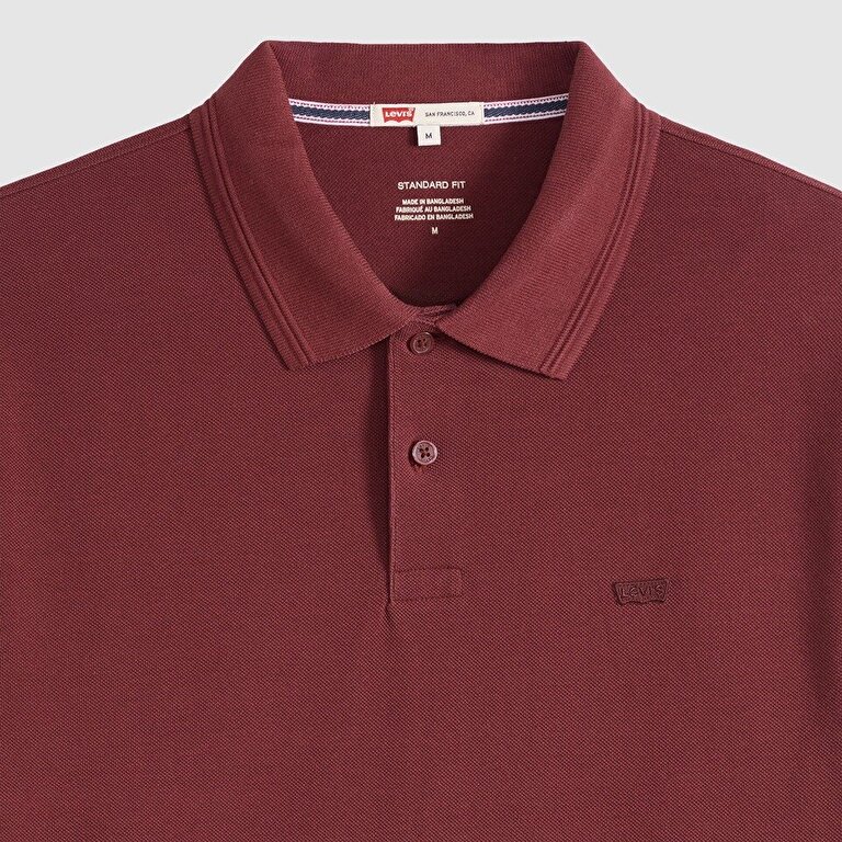 Original Uzun Kollu Bordo Polo Tişört