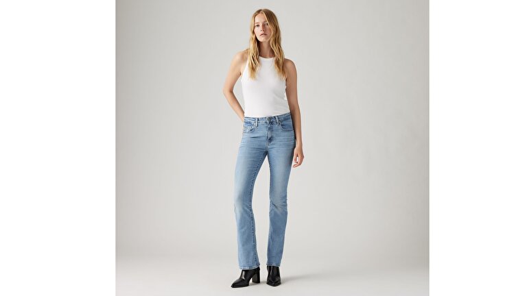 725™ High Rise Bootcut Kadın Jean Pantolon - Light Indigo Worn In