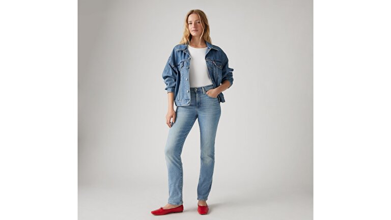 724™ High Rise Straight Kadın Jean Pantolon  -  Blue Wave Light