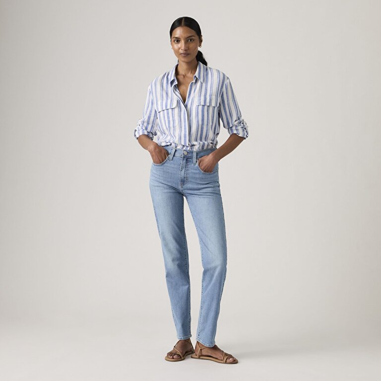 724™ High Rise Straight Lightweight Kadın Jean Pantolon - Download Cool