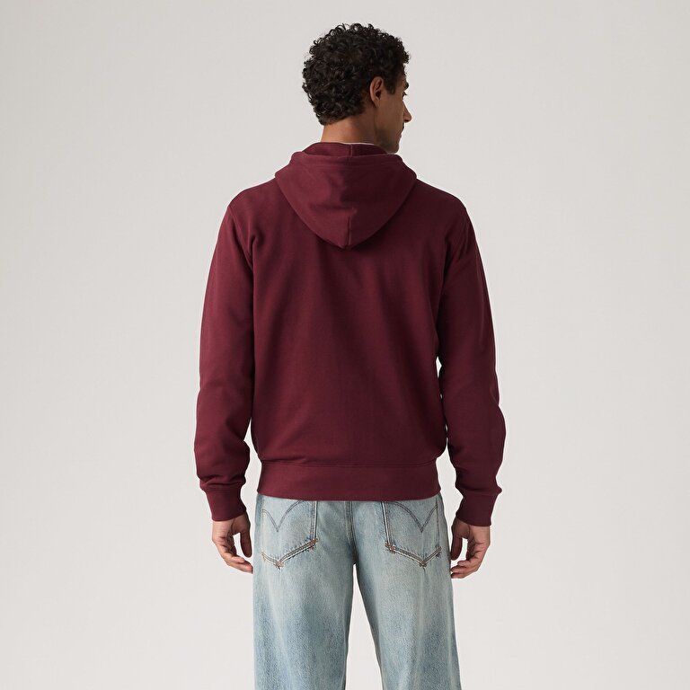 Original Housemark Fermuarlı Bordo Hoodie