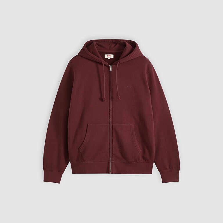 Original Housemark Fermuarlı Bordo Hoodie
