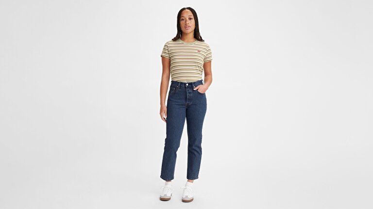 501® Original Crop Kadın Jean Pantolon - Salsa Stonewash - Indigo