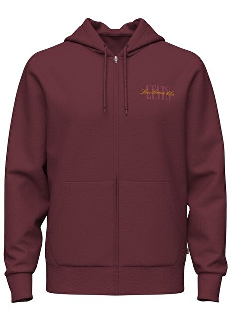 Relaxed Graphic Zip Up Sweatshirt