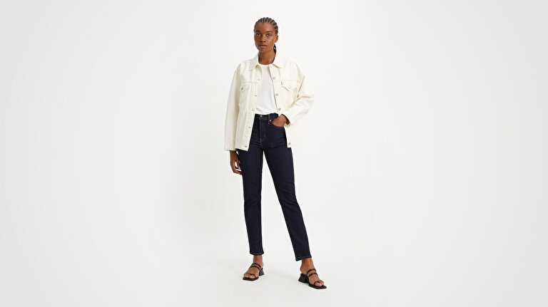 724™ High Rise Straight Kadın Jean Pantolon  -  Blue Wave Rinse