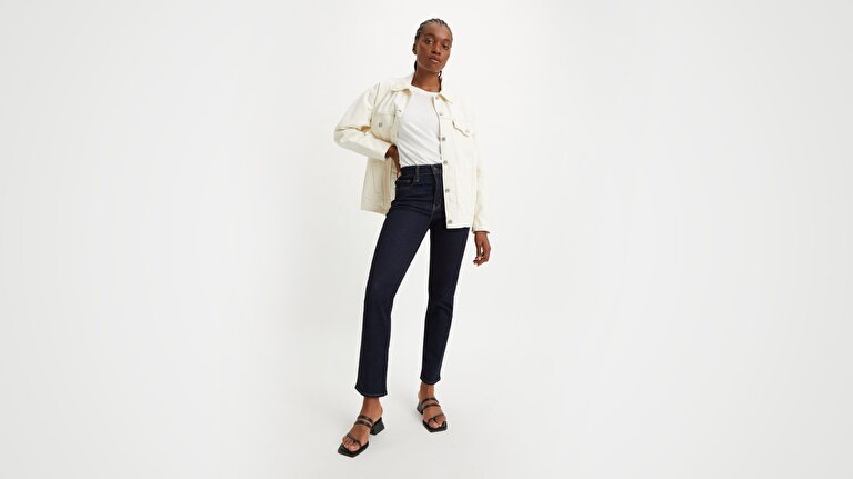 724™ High Rise Straight Kadın Jean Pantolon  -  Blue Wave Rinse