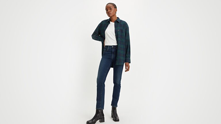 724™ High Rise Straight Kadın Jean Pantolon -  Blue Swell