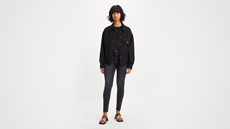 720™ High Rise Super Skinny Kadın Jean Pantolon - Black Mustang