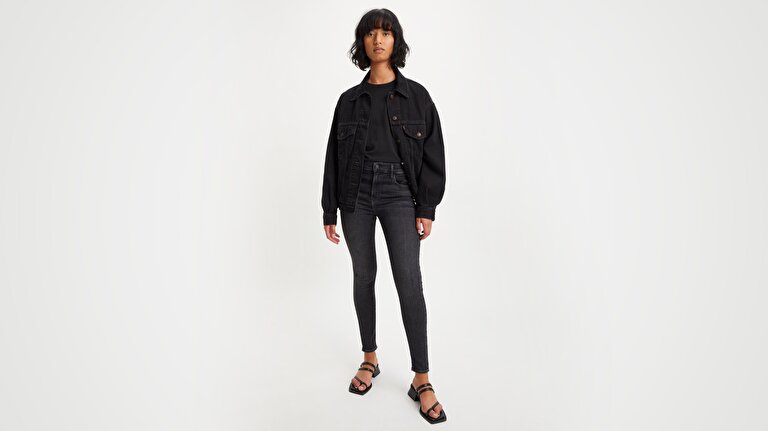720™ High Rise Super Skinny Kadın Jean Pantolon - Black Mustang