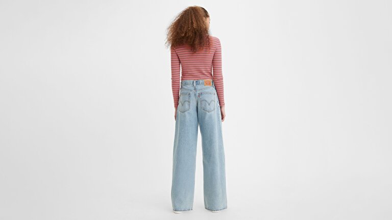 94' Baggy Wide Leg Kadın Jean Pantolon - Light Touch 124806