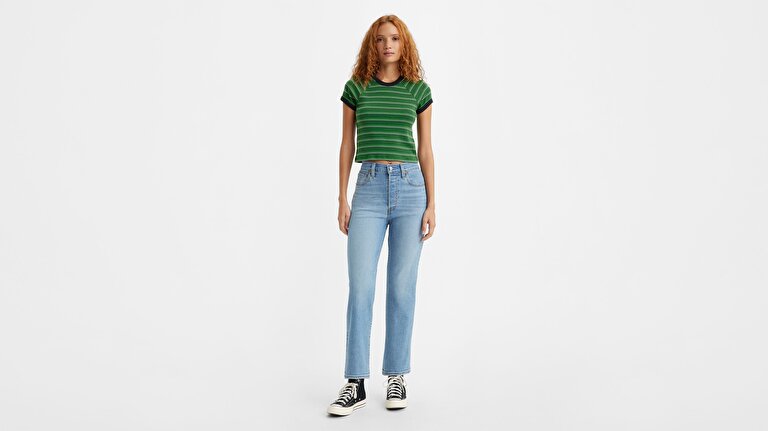 Ribcage Straight Ankle Kadın Jean Pantolon - Center Lane