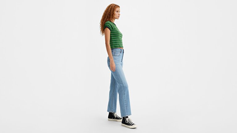 Ribcage Straight Ankle Kadın Jean Pantolon - Center Lane