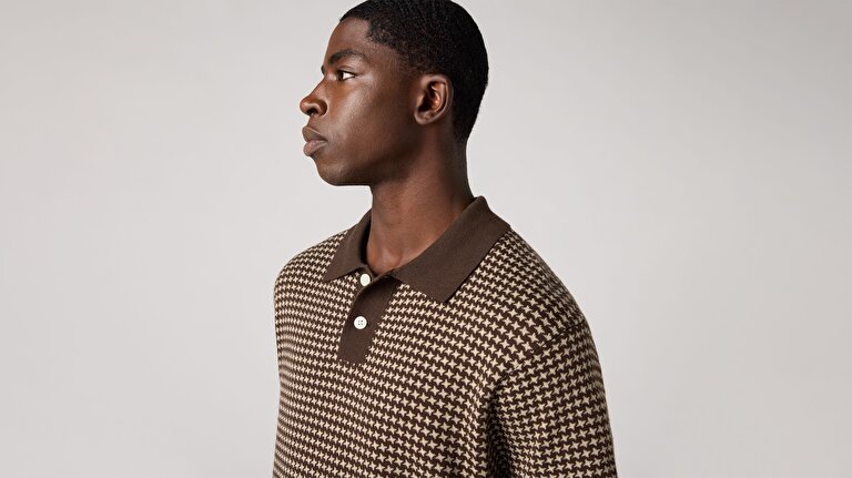 Sweater Knit Polo Kazak