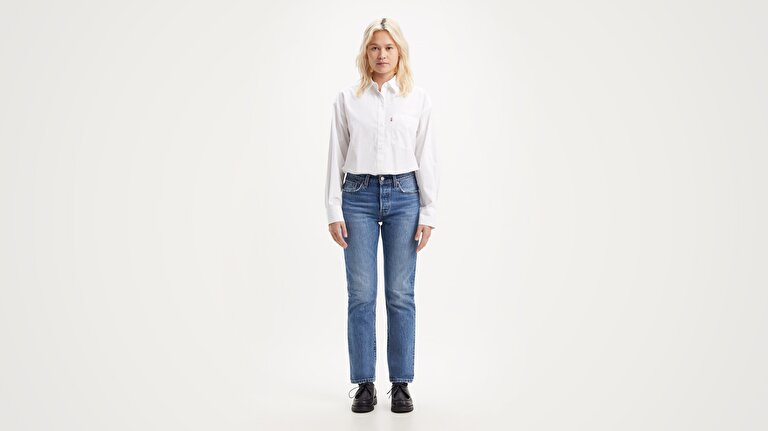 501® Levi’s® Original Kadın Jean Pantolon - Medium Indigo Worn In