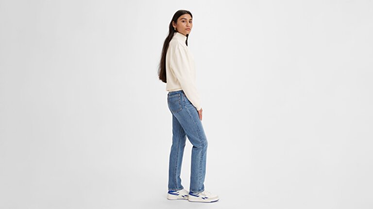 501® Levi’s® Original Kadın Jean Pantolon - Medium Indigo Worn In
