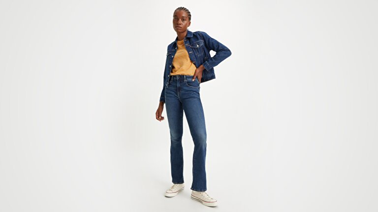725™ High Rise Bootcut Kadın Jean Pantolon - Blue Wave Dark