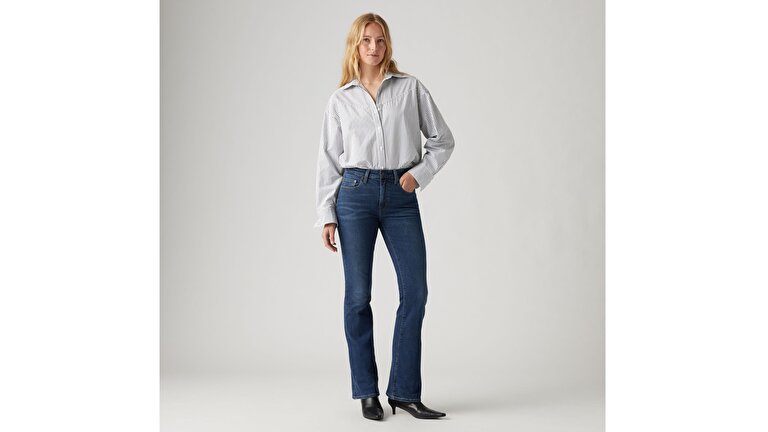725™ High Rise Bootcut Kadın Jean Pantolon - Blue Wave Dark