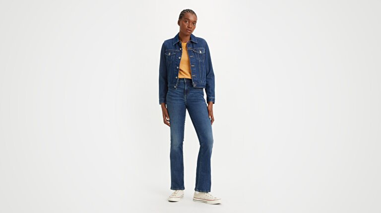 725™ High Rise Bootcut Kadın Jean Pantolon - Blue Wave Dark