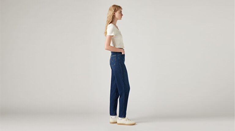 High Waisted Mom Kadın Jean Pantolon - Winter Cloud
