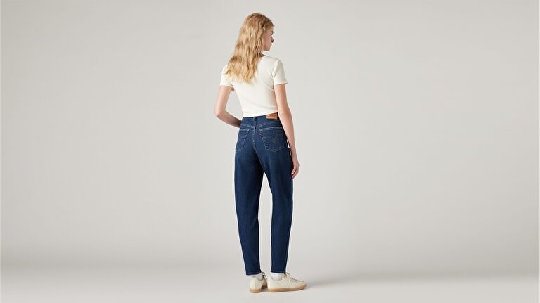 High Waisted Mom Kadın Jean Pantolon - Winter Cloud