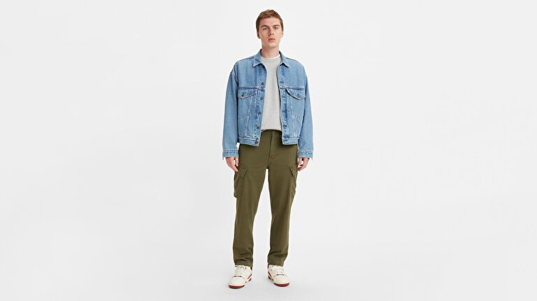 XX Tapered Erkek Kargo Pantolon-Bunker Olive Ns Back Satin Gd