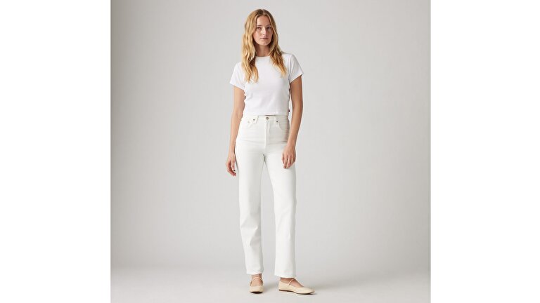 Ribcage Straight Ankle Kadın Jean Pantolon-Cloud Over 122100