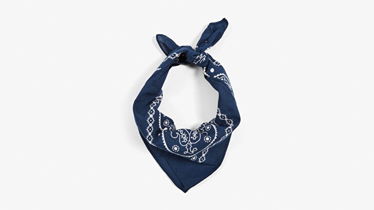 Paisley Unisex Lacivert Bandana