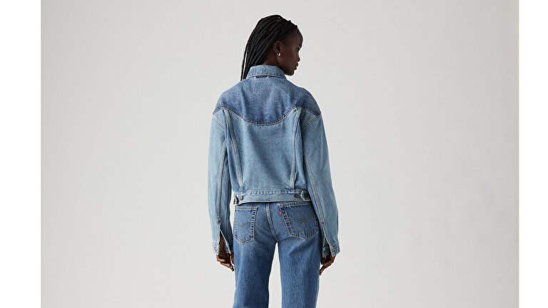 Shrunken '90s Western Trucker Ceket