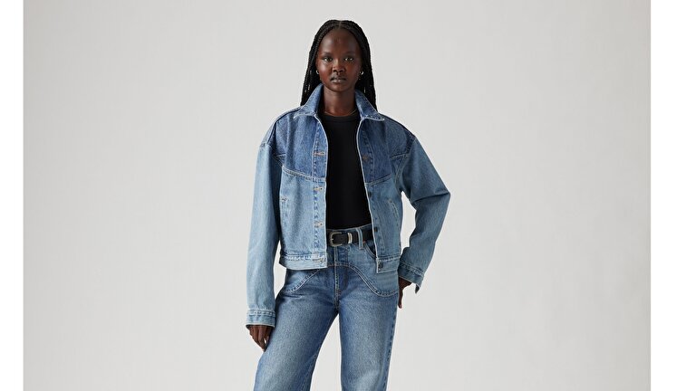 Shrunken '90s Western Trucker Ceket