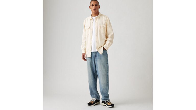 568™ Loose Straight Lightweight Cotton Linen Erkek Jean Pantolon