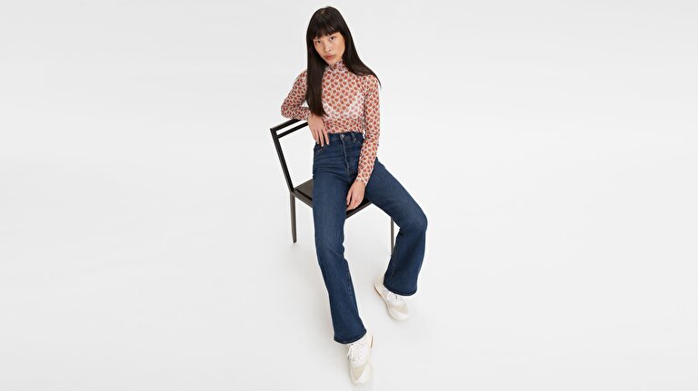 Ribcage Bootcut Kadın Jean Pantolon - Turn Up
