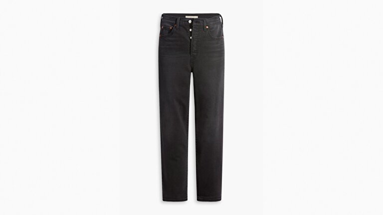 Ribcage Straight Ankle Kadın Jean Pantolon - Black Rinse