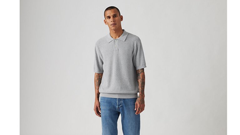 Sweater Knit Polo Kazak