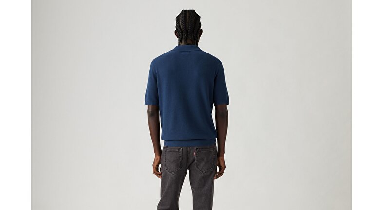 Sweater Cotton Linen Knit Polo