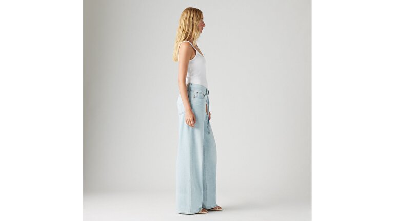 XL Straight Cotton Linen Kadın Jean Pantolon - Luxury Trip