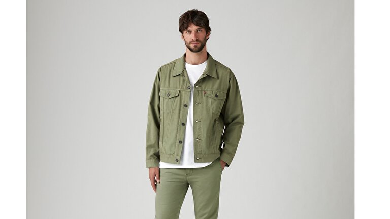 Relaxed Trucker Cotton Linen Ceket