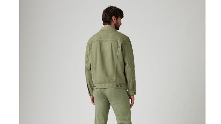 Relaxed Trucker Cotton Linen Ceket