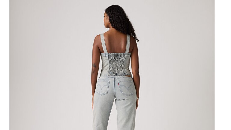 Sculpted Denim Büstiyer