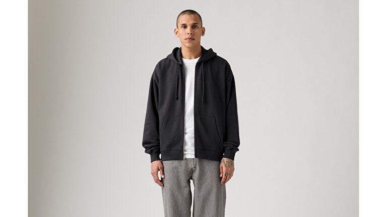 Cropped Full-Zip Sweatshirt