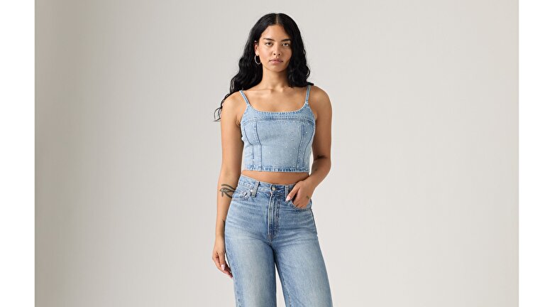 Jadine Lightweight Denim Cami Tank Top